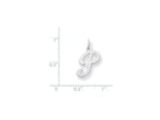 FJC Finejewelers 14 kt White Gold Die Struck Initial P Charm