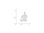 FJC Finejewelers 14 kt White Gold Die Struck Initial R Charm
