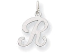 FJC Finejewelers 14 kt White Gold Die Struck Initial R Charm