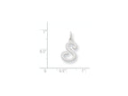 FJC Finejewelers 14 kt White Gold Die Struck Initial S Charm