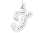 FJC Finejewelers 14 kt White Gold Die Struck Initial T Charm