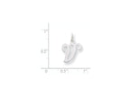 FJC Finejewelers 14 kt White Gold Die Struck Initial V Charm