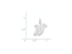 FJC Finejewelers 14 kt White Gold Die Struck Initial W Charm