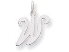 FJC Finejewelers 14 kt White Gold Die Struck Initial W Charm