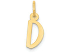 FJC Finejewelers 14k Yellow Gold Small Slanted Block Initial D Charm