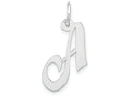 FJC Finejewelers 14k White Gold Small Fancy Script Initial A Charm