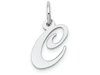 FJC Finejewelers 14k White Gold Small Fancy Script Initial C Charm