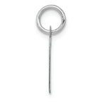 FJC Finejewelers 14k White Gold Small Fancy Script Initial D Charm