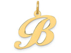 FJC Finejewelers 14k Yellow Gold Medium Fancy Script Initial B Charm