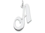 FJC Finejewelers 14k White Gold Large Fancy Script Initial A Charm