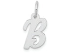 FJC Finejewelers 14k White Gold Small Script Initial B Charm