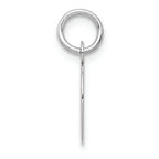 FJC Finejewelers 14k White Gold Small Script Initial D Charm