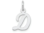 FJC Finejewelers 14k White Gold Small Script Initial D Charm