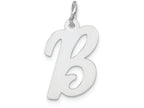 FJC Finejewelers 14k White Gold Medium Script Initial B Charm