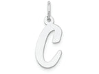 FJC Finejewelers 14k White Gold Medium Script Initial C Charm