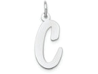FJC Finejewelers 14k White Gold Large Script Initial C Charm