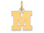 FJC Finejewelers 14k Yellow Gold Small Block Initial M Charm