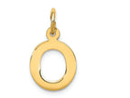 FJC Finejewelers 14k Yellow Gold Small Block Initial O Charm