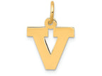 FJC Finejewelers 14k Yellow Gold Small Block Initial V Charm