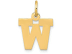 FJC Finejewelers 14k Yellow Gold Small Block Initial W Charm