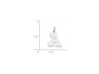FJC Finejewelers 14k White Gold Small Block Initial A Charm