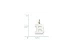 FJC Finejewelers 14k White Gold Small Block Initial B Charm
