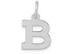 FJC Finejewelers 14k White Gold Small Block Initial B Charm