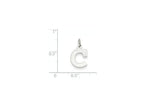 FJC Finejewelers 14k White Gold Small Block Initial C Charm