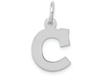 FJC Finejewelers 14k White Gold Small Block Initial C Charm