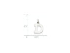 FJC Finejewelers 14k White Gold Small Block Initial D Charm