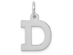 FJC Finejewelers 14k White Gold Small Block Initial D Charm
