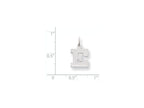 FJC Finejewelers 14k White Gold Small Block Initial E Charm