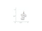 FJC Finejewelers 14k White Gold Small Block Initial F Charm