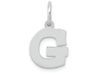FJC Finejewelers 14k White Gold Small Block Initial G Charm