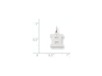 FJC Finejewelers 14k White Gold Small Block Initial H Charm