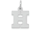 FJC Finejewelers 14k White Gold Small Block Initial H Charm