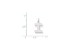 FJC Finejewelers 14k White Gold Small Block Initial I Charm