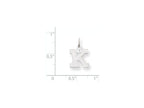 FJC Finejewelers 14k White Gold Small Block Initial K Charm