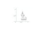 FJC Finejewelers 14k White Gold Small Block Initial L Charm