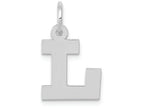 FJC Finejewelers 14k White Gold Small Block Initial L Charm