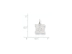 FJC Finejewelers 14k White Gold Small Block Initial M Charm