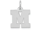 FJC Finejewelers 14k White Gold Small Block Initial M Charm