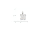 FJC Finejewelers 14k White Gold Small Block Initial N Charm