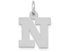 FJC Finejewelers 14k White Gold Small Block Initial N Charm