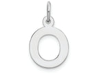 FJC Finejewelers 14k White Gold Small Block Initial O Charm