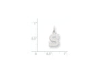 FJC Finejewelers 14k White Gold Small Block Initial S Charm