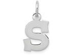 FJC Finejewelers 14k White Gold Small Block Initial S Charm