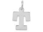 FJC Finejewelers 14k White Gold Small Block Initial T Charm