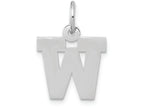 FJC Finejewelers 14k White Gold Small Block Initial W Charm