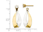 FJC Finejewelers Oval Dangle Jacket with Rodium And CZ Earrings